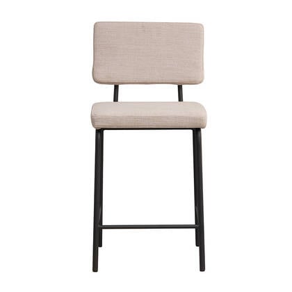 Bronx71 Scandinavische barkruk Espen gerecyclede stof 64-77 cm - Beige