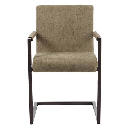 Bronx71 Velvet eetkamerstoel Lio Taupe