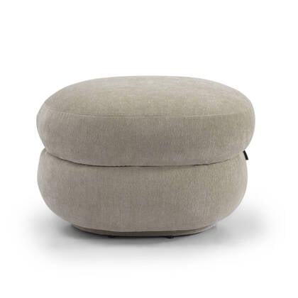 Bronx71 Hocker Mia ovaal chenille taupe