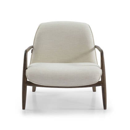 Bronx71 Scandinavische fauteuil Vidar linnen off white Wit