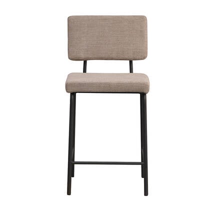Bronx71 Scandinavische barkruk Espen taupe gerecyclede stof 64-77 cm -