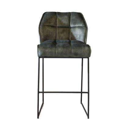Bronx71 Velvet barkruk Janna 82 cm Groen