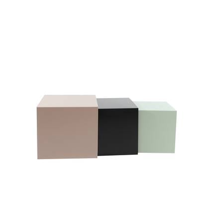 Bronx71 Bijzettafel Lucia metaal 34 cm hoog Zwart