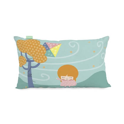Kite Kussenhoes 50x30 cm Happynois, Veelkleurig, 100% katoen, de kwaliteit van 150 TC Multicolor