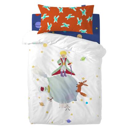 Le petit prince Dekbedovertrek wieg 2-delig Le Petit Prince, Veelkleurig, 100% katoen, de kwaliteit van 150 hilos Multicolor