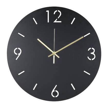 Spinder Design Time Wandklok Ø 40 cm - Zwart
