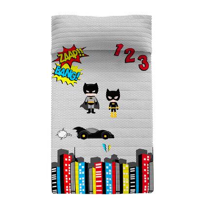 Bat Sprei Mr Fox, Veelkleurig, 100% Katoen (buitenkant) 100% Polyester (vulling), de kwaliteit van 150 TC Multicolor