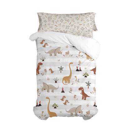 Dino family Dekbedovertrek 2-delig 180x220 cm (Bed 105) Moshi Moshi, Veelkleurig, 100% katoen, de kwaliteit van 150 TC Multicolor