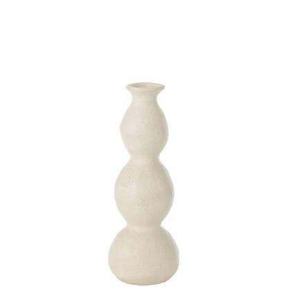 J-Line kandelaar Olina - keramiek - creme - small Beige