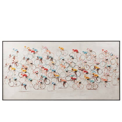 J-Line schilderij Wielrenners - canvas|verf - mix Multicolor