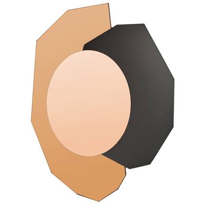 Beliani - TROYON - Wandspiegel - Rosé - Glas Goud