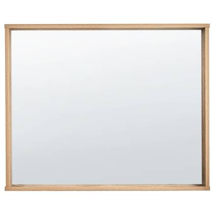 Beliani - ROSELL - Wandspiegel - Lichthout - 80 x 65 cm - Vezelplaat Bruin