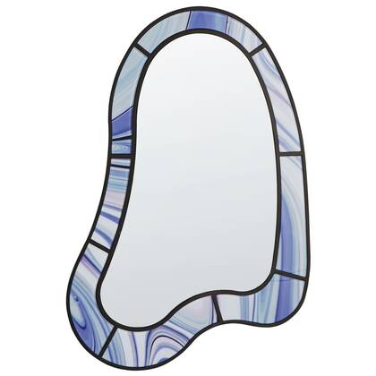 Beliani - MONTSEC - Wandspiegel - Violet - Glas|MDF Paars