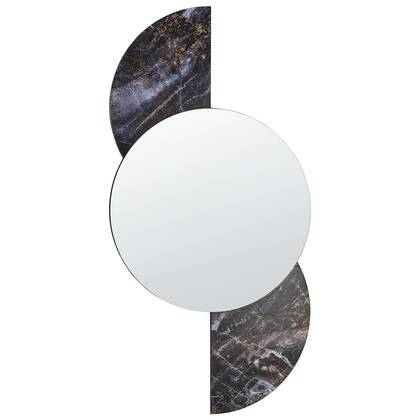Beliani - SEUZEY - Wandspiegel - Paars - Glas Zilver