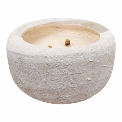 PTMD Gabor Cream Cement Outdoor Candle L Beige