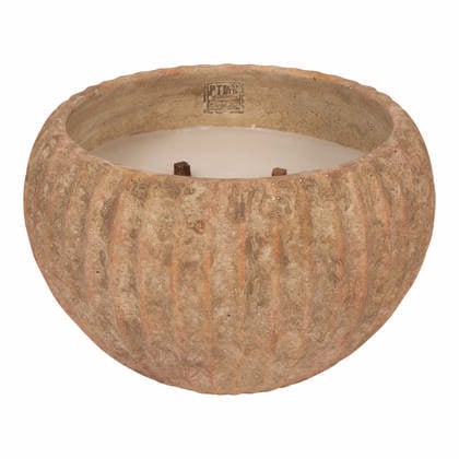PTMD Yasmeene Brown Cement Outdoor Candle L Bruin