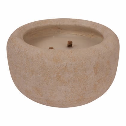 PTMD Gabor Brown Cement Outdoor Candle L Bruin