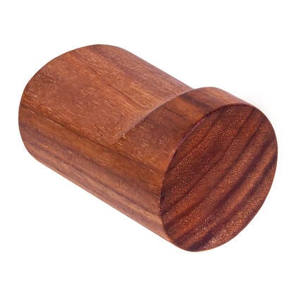 QUVIO Wandkapstok - Hout - donker Bruin