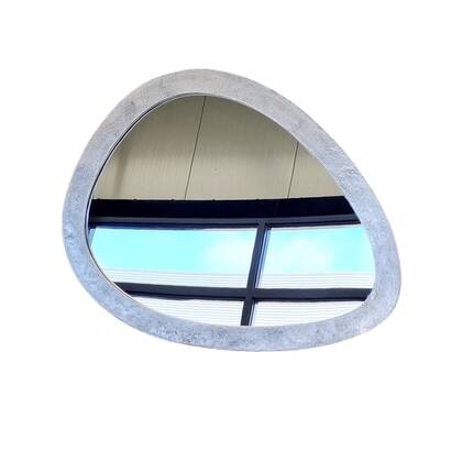 Benoa Sutton Medium Nickel Egg-shaped Mirror 52 cm
