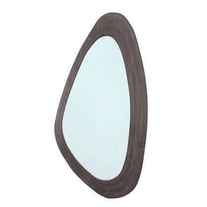 PTMD Santin Brown Mango Wood Organic Triangle Mirror Bruin