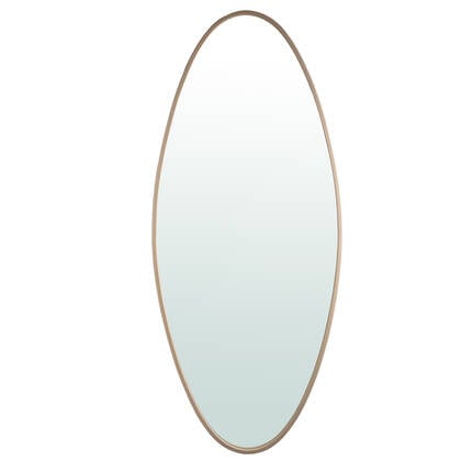 PTMD Serine Sand Steel Oval Mirror Large Beige