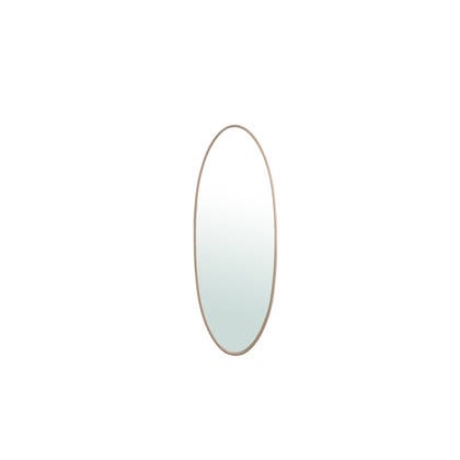 PTMD Serine Sand Steel Oval Mirror Small Beige