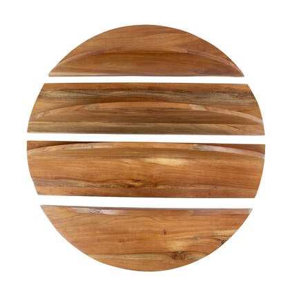 Fraaai - Aarav wandschap set van 4 rond - massief naturel Crème