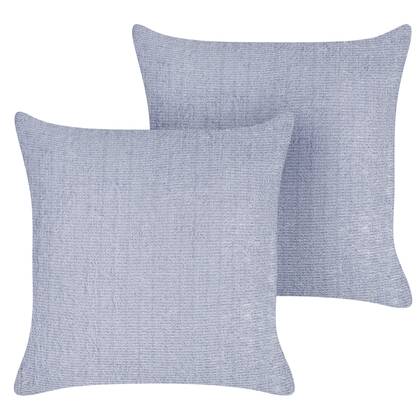 Beliani - CROSSANDRA - Sierkussen set van 2 - Paars - Polyester