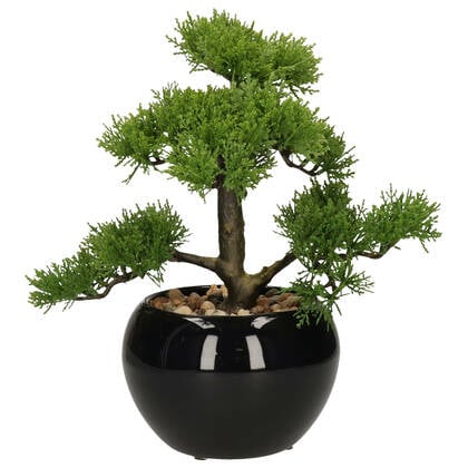Atmosphera bonsai boompje in pot - 36 cm - pvc - kunstplant Groen
