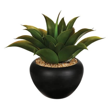 Atmosphera Aloe Vera kunstplant - in keramische pot - 37 cm Groen