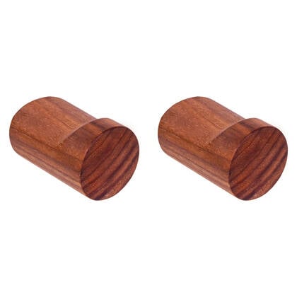 QUVIO Wandkapstok - Hout - donker - Set van 2 Bruin