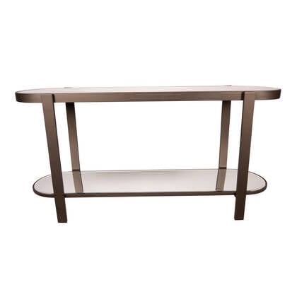 PTMD Yozan Console Table Mirror Metal Legs Transparant