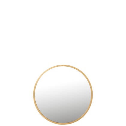J-Line spiegel Mona Rond - ijzer|glas - - large - Ø 80 cm Goud