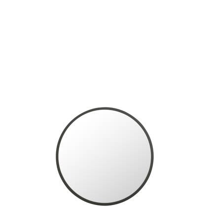 J-Line spiegel Rond - metaal - - large - Ø 80 cm Zwart