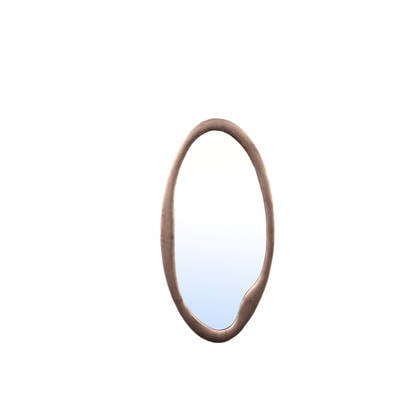 PTMD Don Brown Velvet Mirror Organic Oval S Bruin