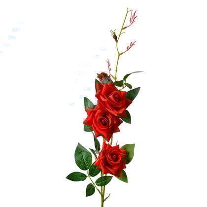 Clayre & Eef Kunstbloem Roos 83 cm Rood Kunststof