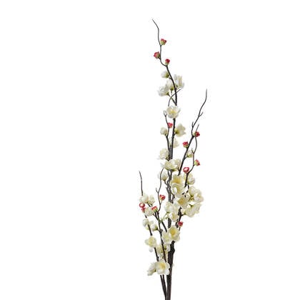 Clayre & Eef Kunstbloem 115 cm Wit Kunststof Kunstplant