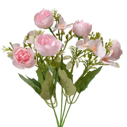 Clayre & Eef Kunstbloem 34 cm Roze Kunststof