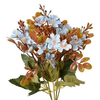 Clayre & Eef Kunstbloem 33 cm Blauw Kunststof