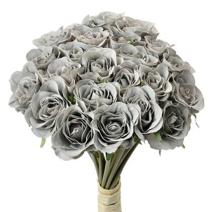Clayre & Eef Kunstbloem 30 cm Grijs Kunststof