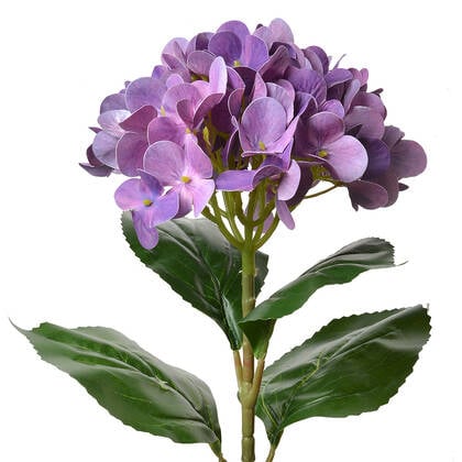 Clayre & Eef Kunstbloem Hortensia 68 cm Paars Kunststof