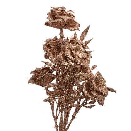 Clayre & Eef Kunstbloem 33 cm Koperkleurig Kunststof