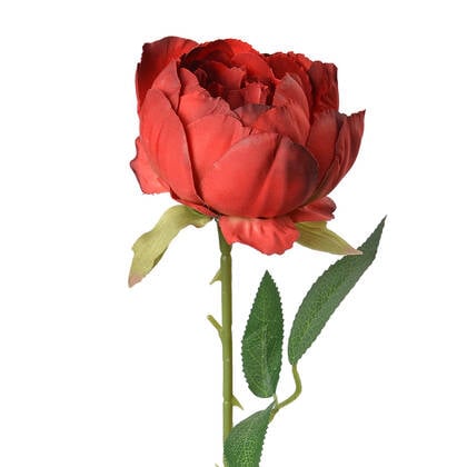 Clayre & Eef Kunstbloem Roos 62 cm Rood Kunststof