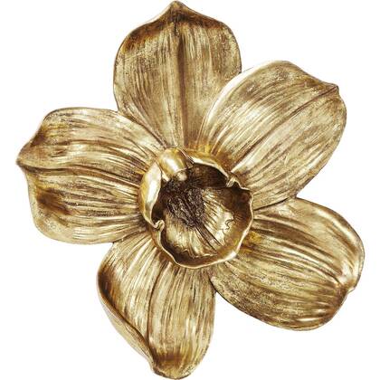 Wanddecoratie Orchidee kleurig 44cm Kare Design Goud