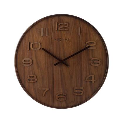 NeXtime - NeXtime - wandklok - 35 cm - Hout - Bruin - 'Wood Wood