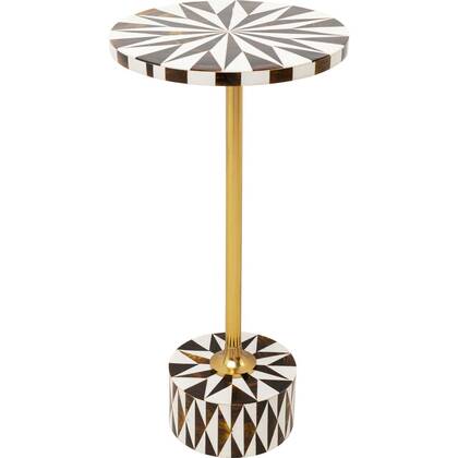 Bijzettafel Domero Star wit 25cm Kare Design Bruin