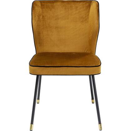 Kare Design Irina Stoel fluweel oker Geel