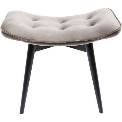 Voetsteun Vicky fluweel Kare Design Grijs