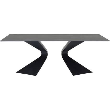 Kare Design Gloria Eettafel keramiek 200x100cm Zwart