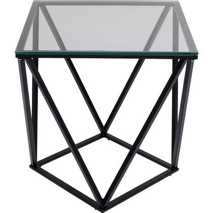 Bijzettafel Cristallo 50x50cm Kare Design Zwart